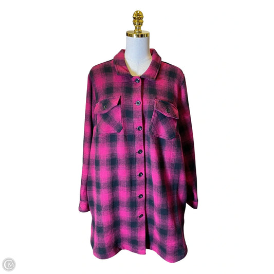 Jacket Other By Torrid In Black & Pink, Size: 2x