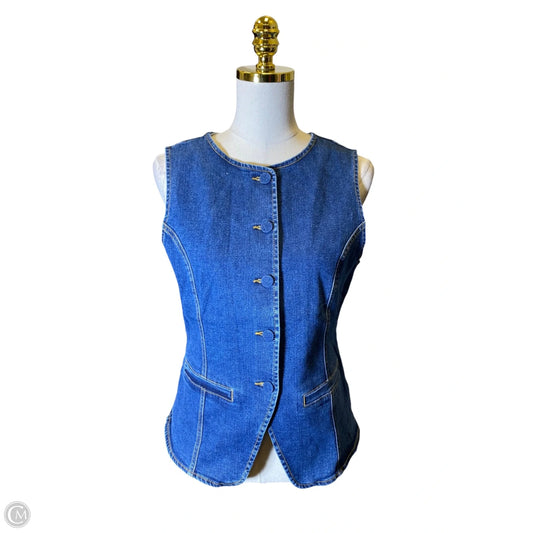 Vest Other By Clothes Mentor In Blue Denim, Size: M