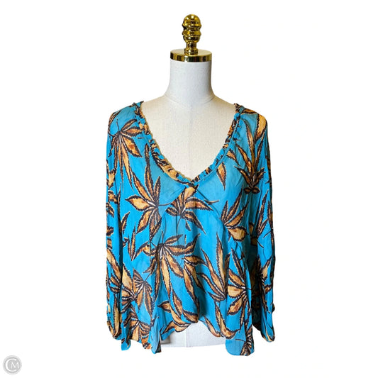 Blouse Long Sleeve By Clothes Mentor In Multi-colored, Size: Xl