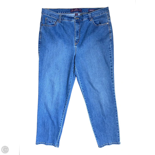 Jeans Straight By Gloria Vanderbilt In Blue Denim, Size: 16