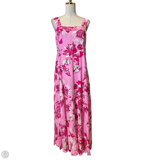 Dress Casual Maxi By Vince Camuto In Pink & White, Size: M