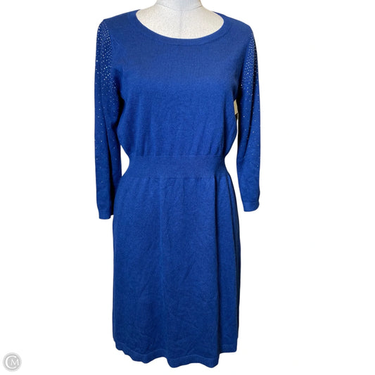Dress Sweater By Loft In Blue, Size: M