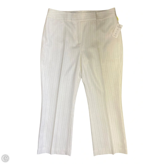 Pants Wide Leg By Tahari In Gold & White, Size: 14
