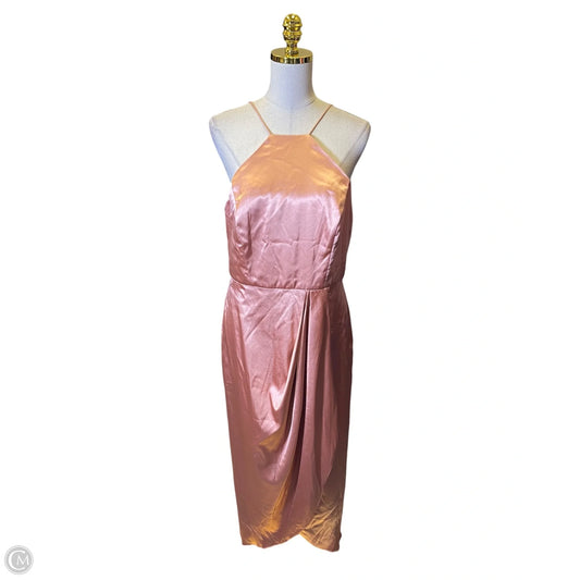 Dress Party Midi By After Six In Pink, Size: 14