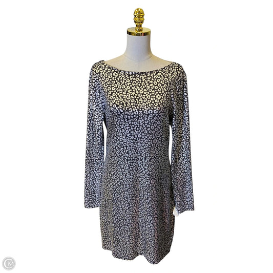 Dress Casual Midi By Michael By Michael Kors In Black & Silver, Size: L