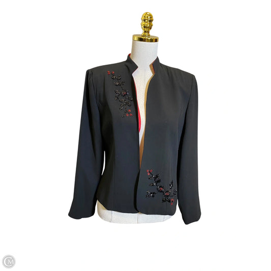 Blazer By Dressbarn In Black & Red, Size: M