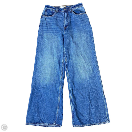 Jeans Wide Leg By Abercrombie And Fitch In Blue Denim, Size: 0