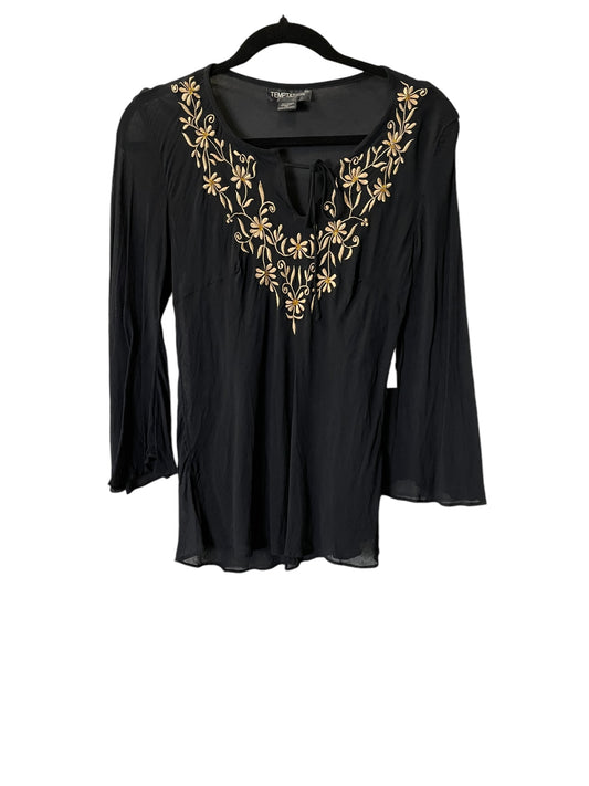 Top Long Sleeve By Clothes Mentor In Black, Size: L