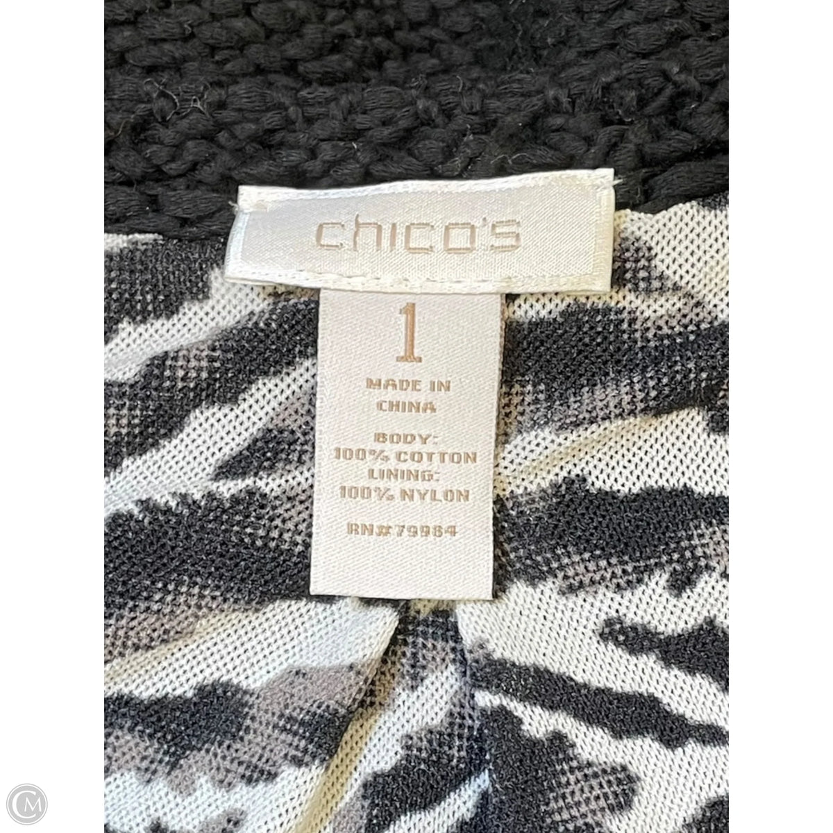 Cardigan By Chicos In Black, Size: M