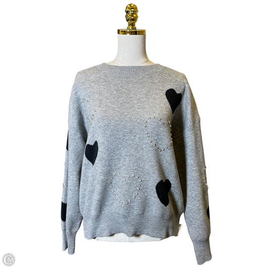 Sweater By Nanette By Nanette Lepore In Black & Grey, Size: L