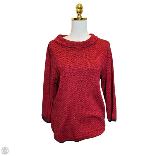 Sweater By Talbots In Black & Red, Size: M