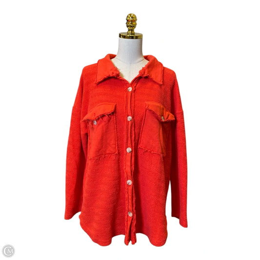 Jacket Shirt By Bucketlist In Orange, Size: M