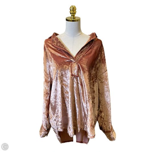 Top Long Sleeve By Free People In Orange, Size: M