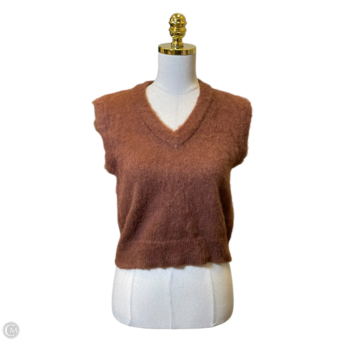 Vest Sweater By Copper Key In Brown, Size: L
