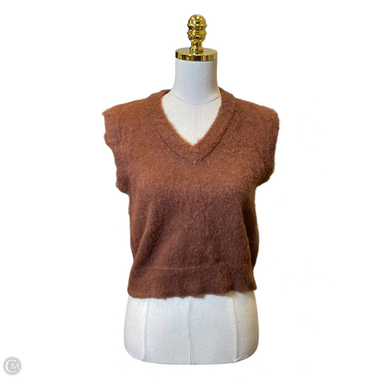 Vest Sweater By Copper Key In Brown, Size: L