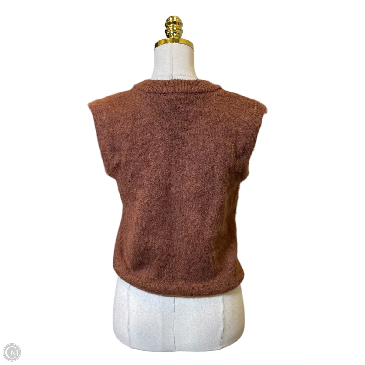 Vest Sweater By Copper Key In Brown, Size: L