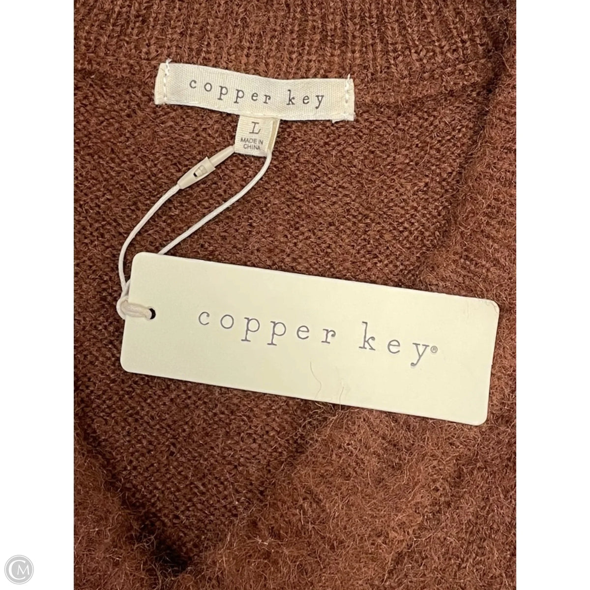 Vest Sweater By Copper Key In Brown, Size: L