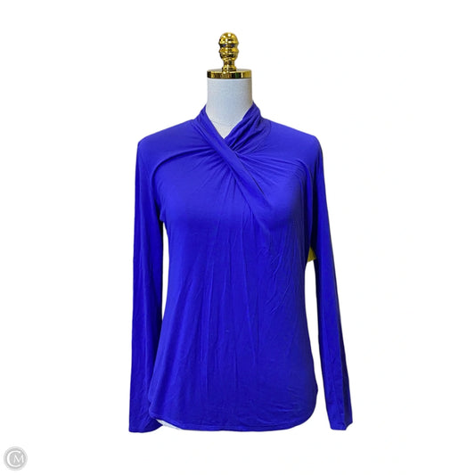 Top Long Sleeve By Antonio Melani In Blue, Size: S