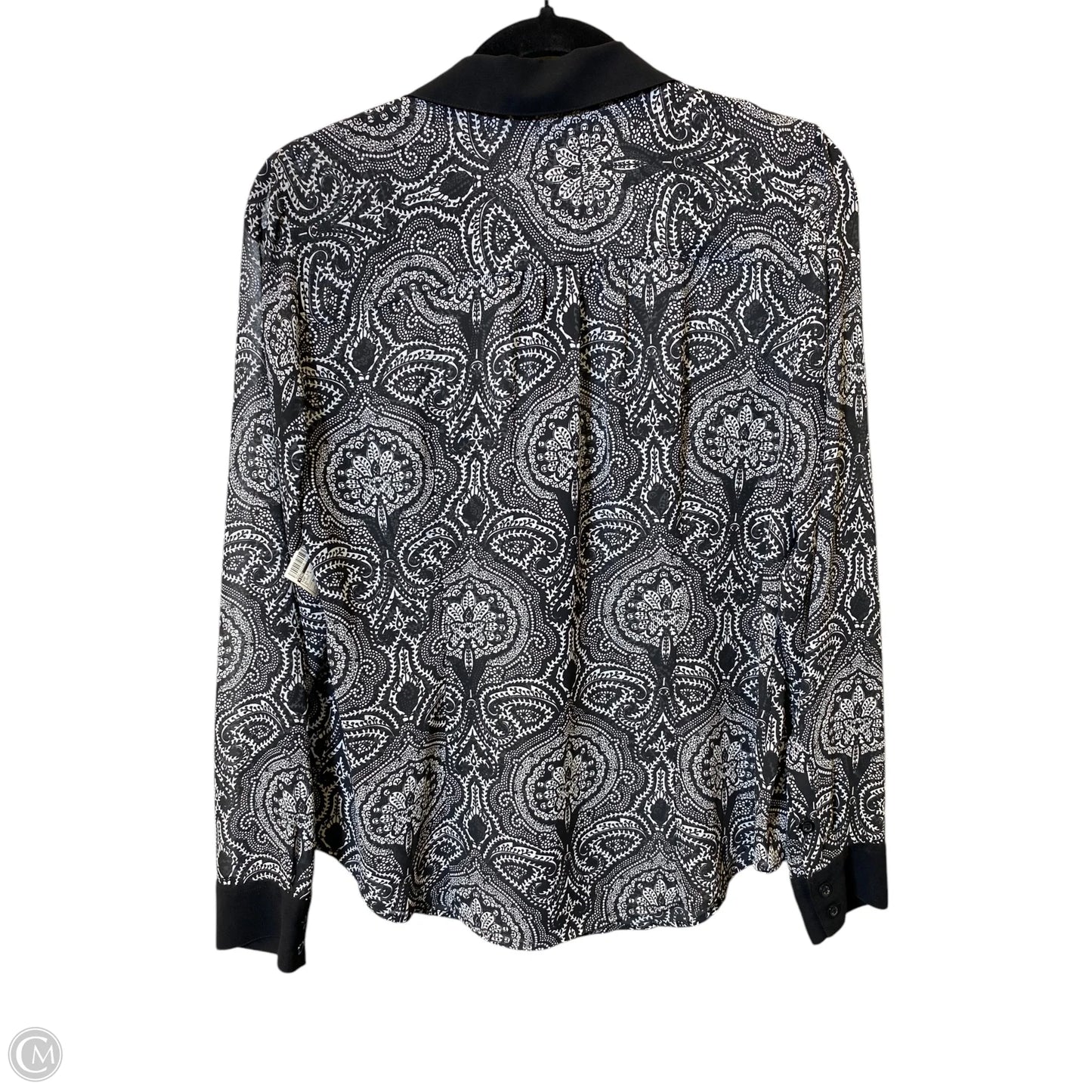 Top Long Sleeve By Inc In Black & White, Size: M