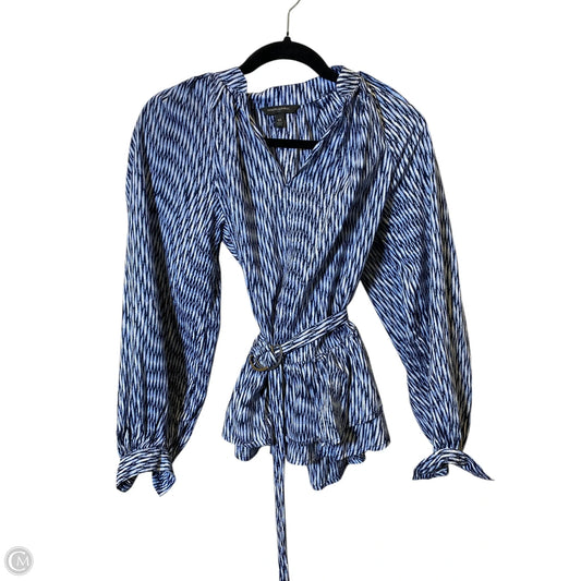 Top Long Sleeve By Banana Republic In Blue, Size: Xs