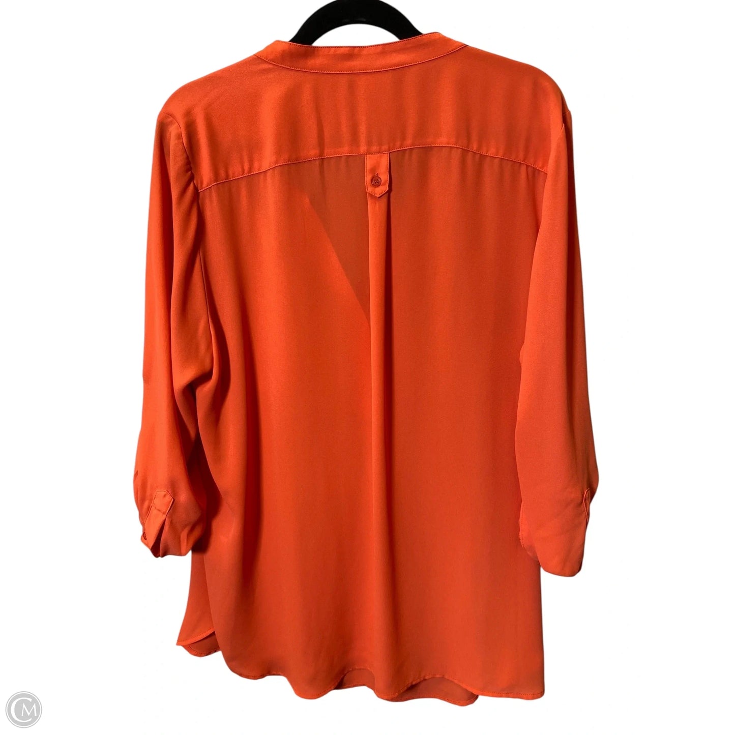 Top 3/4 Sleeve By Pleione In Orange, Size: Xl