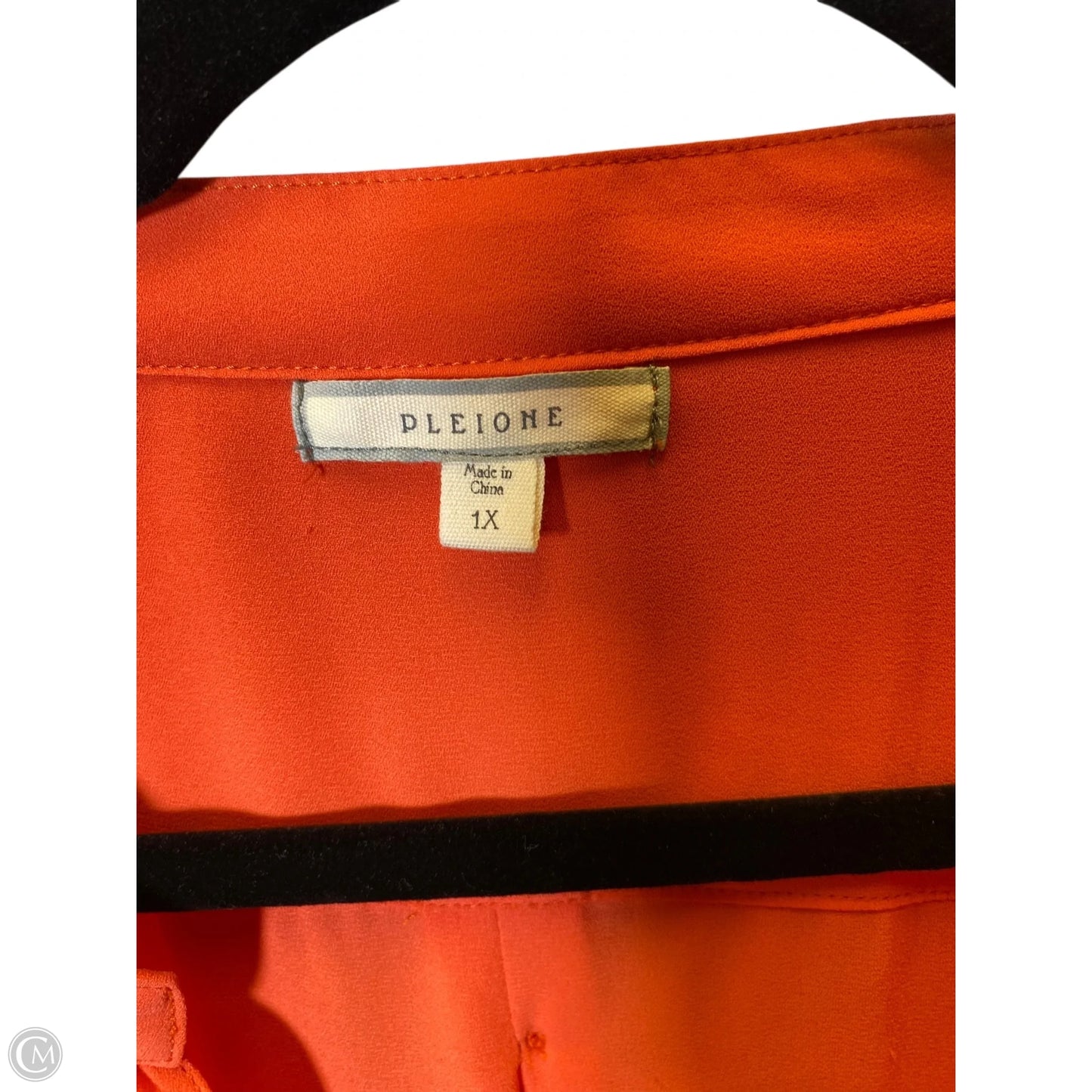 Top 3/4 Sleeve By Pleione In Orange, Size: Xl