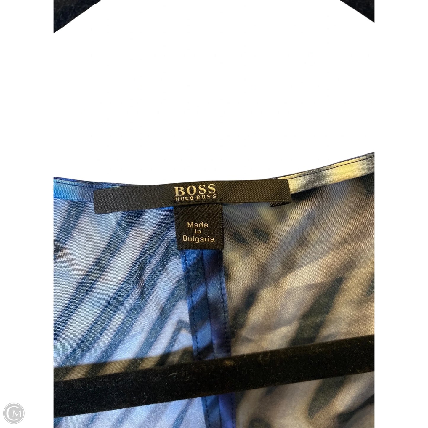 Top Short Sleeve By Hugo Boss In Blue, Size: S