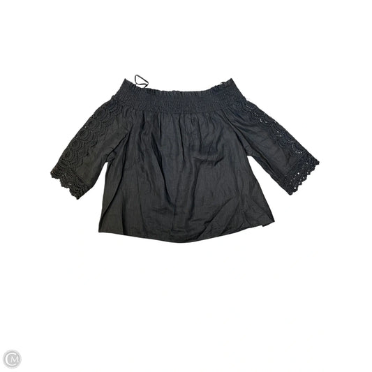 Top 3/4 Sleeve By Chicos In Black, Size: Xl