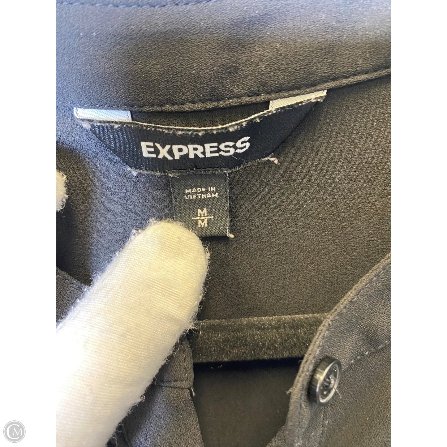 Blouse Long Sleeve By Express In Black, Size: M