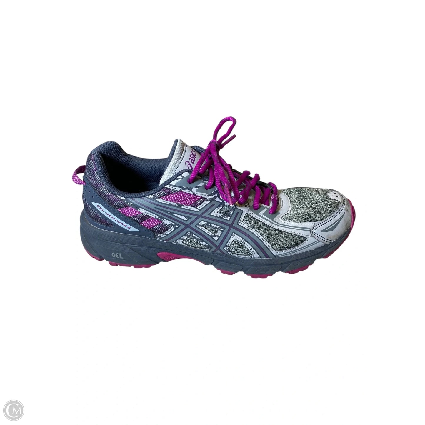 Shoes Athletic By Asics In Grey & Purple, Size: 10