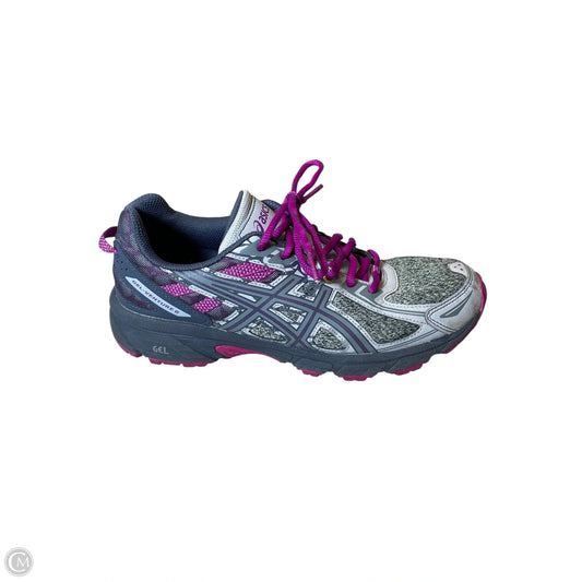 Shoes Athletic By Asics In Grey & Purple, Size: 10