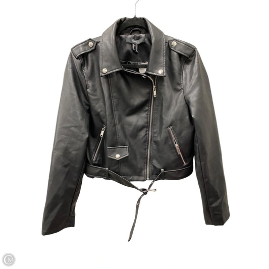 Jacket Leather By Forever 21 In Black, Size: Xl