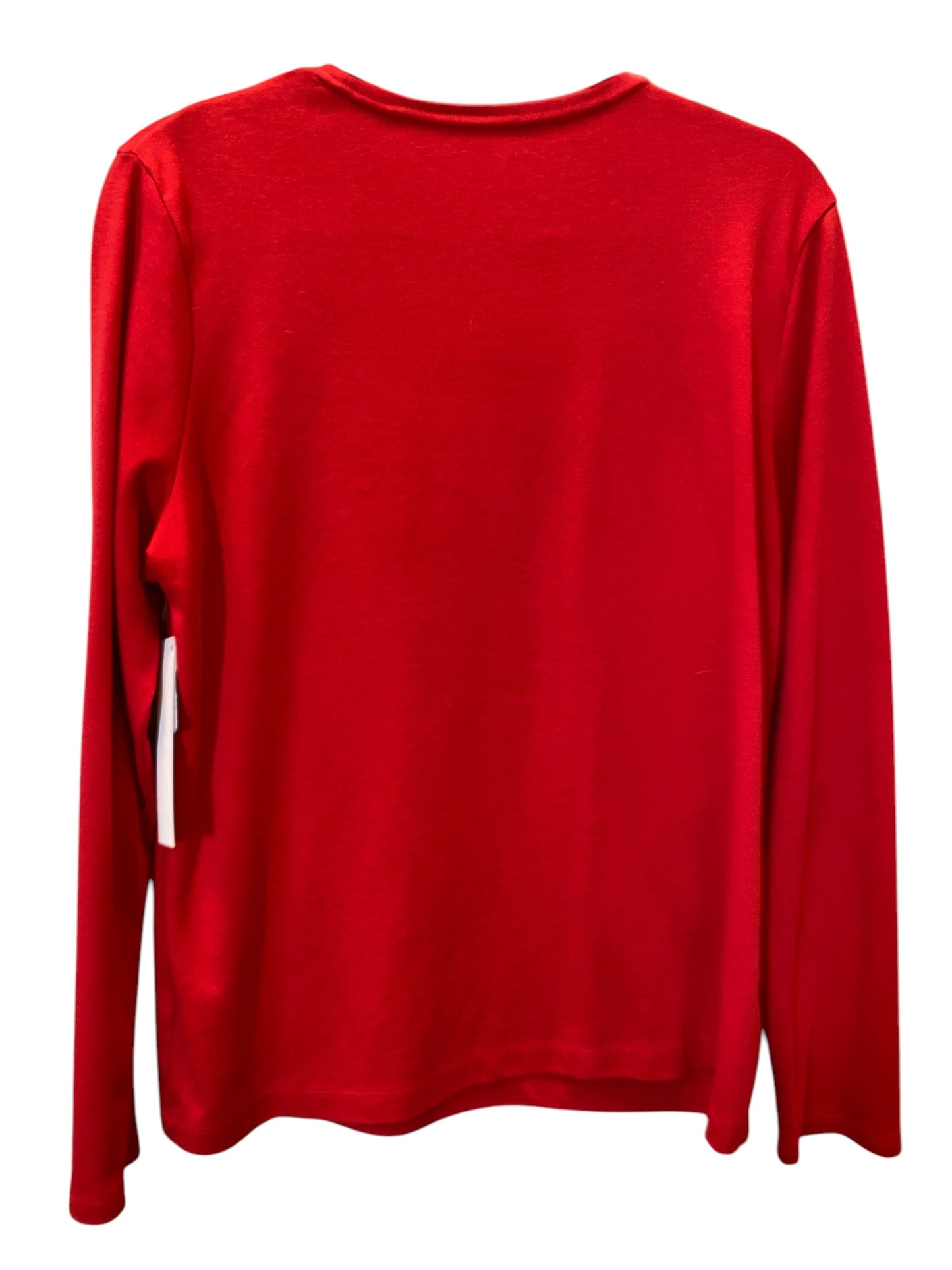 Top Long Sleeve By Croft And Barrow In Red, Size: L