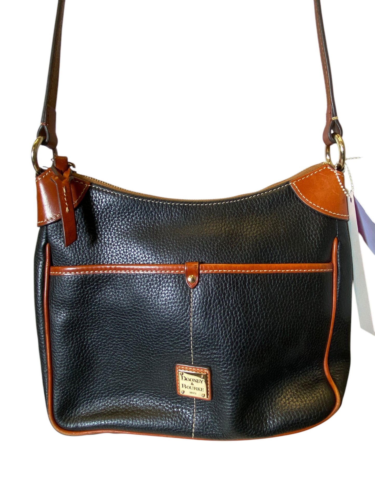 Handbag Leather By Dooney And Bourke, Size: Medium