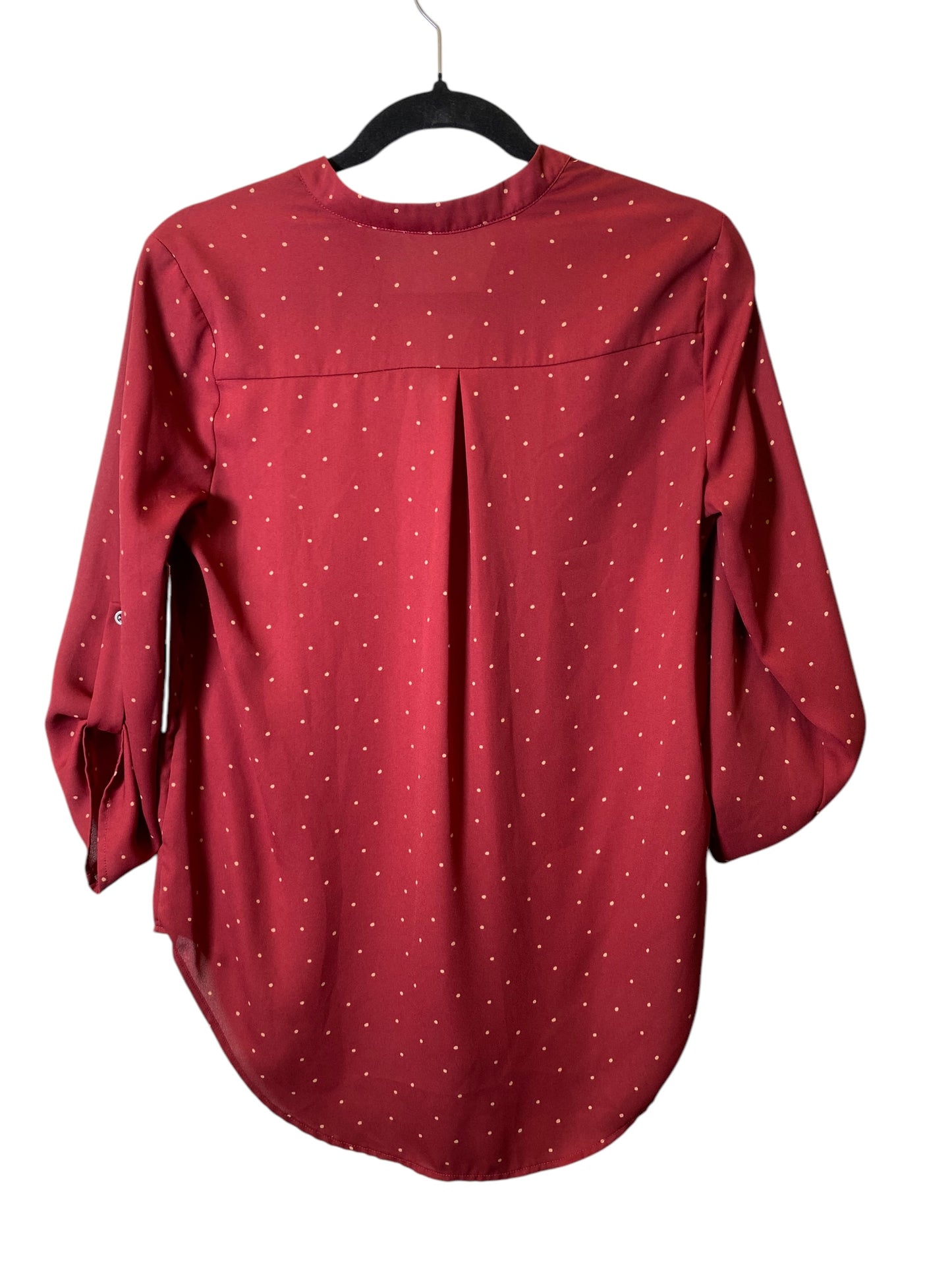 Blouse Long Sleeve By Lush In Red, Size: S