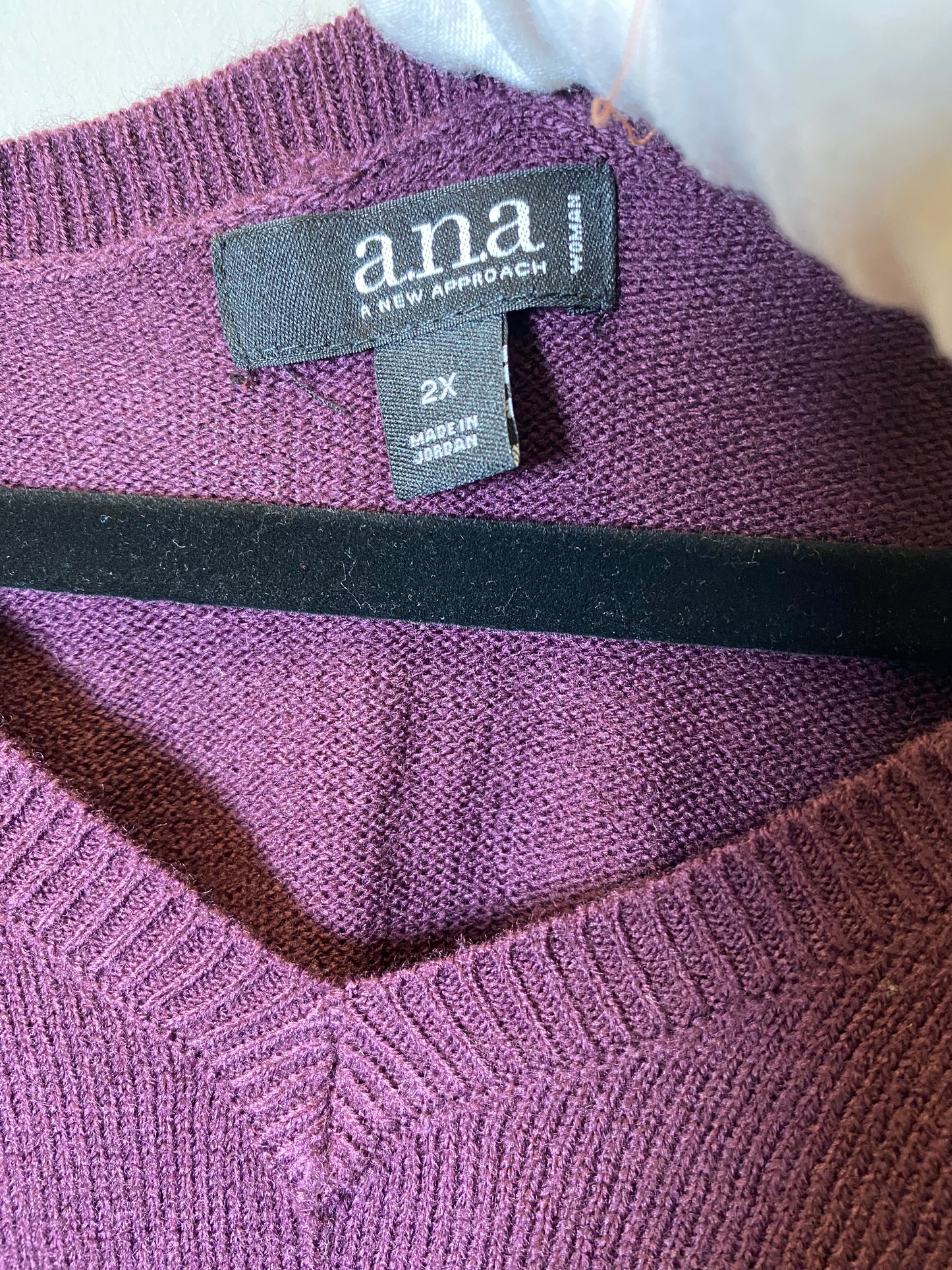 Sweater By Ana In Purple, Size: 2x