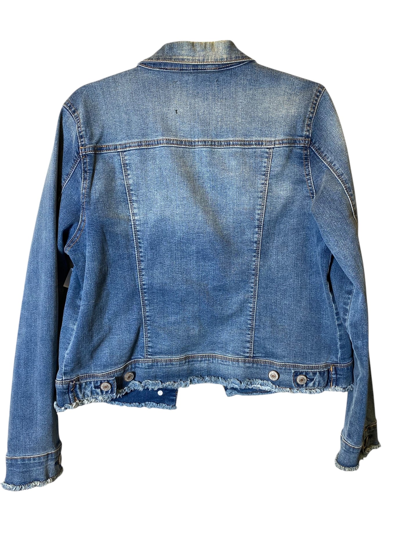 Jacket Denim By Nine West In Blue, Size: L