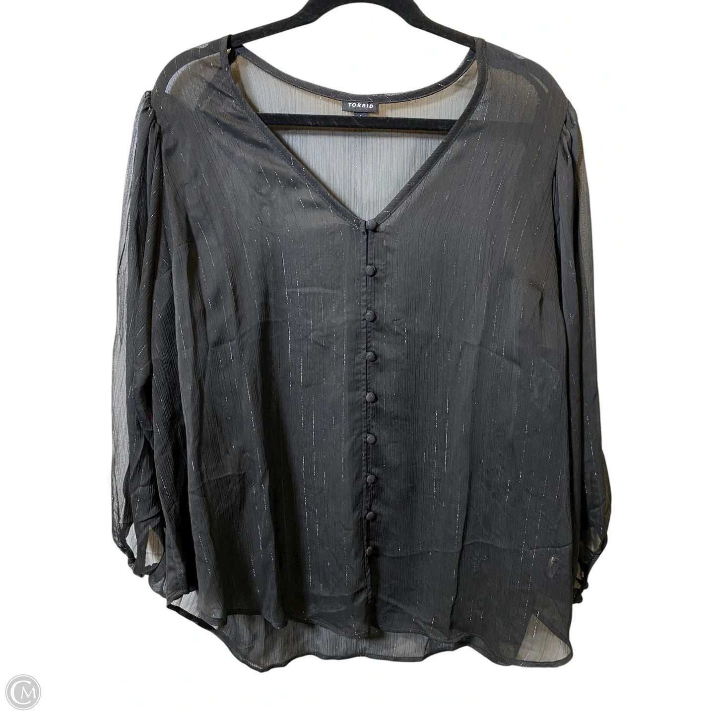 Top Long Sleeve By Torrid In Black, Size: 1x