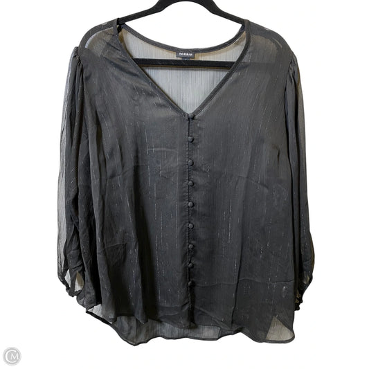 Top Long Sleeve By Torrid In Black, Size: 1x