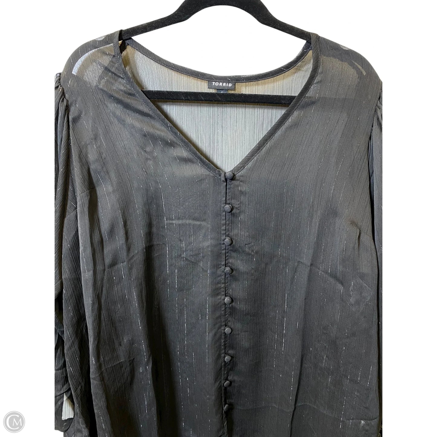 Top Long Sleeve By Torrid In Black, Size: 1x