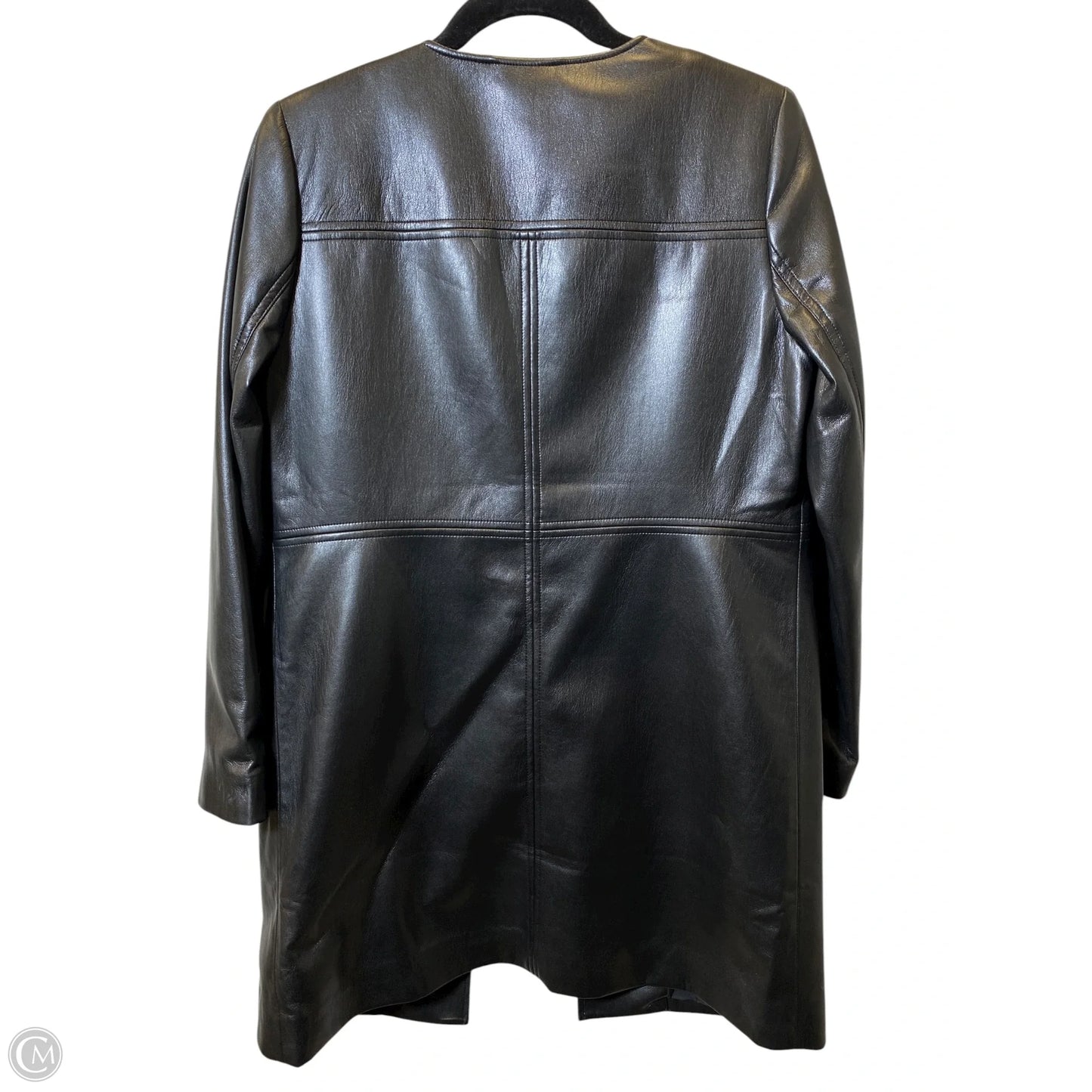 Jacket Moto Leather By Chicos In Black, Size: S