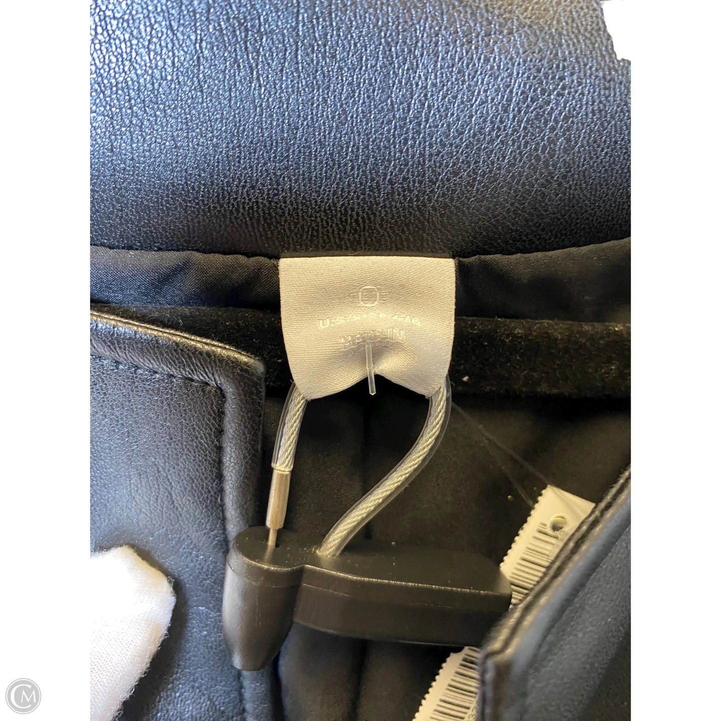 Jacket Moto Leather By Chicos In Black, Size: S