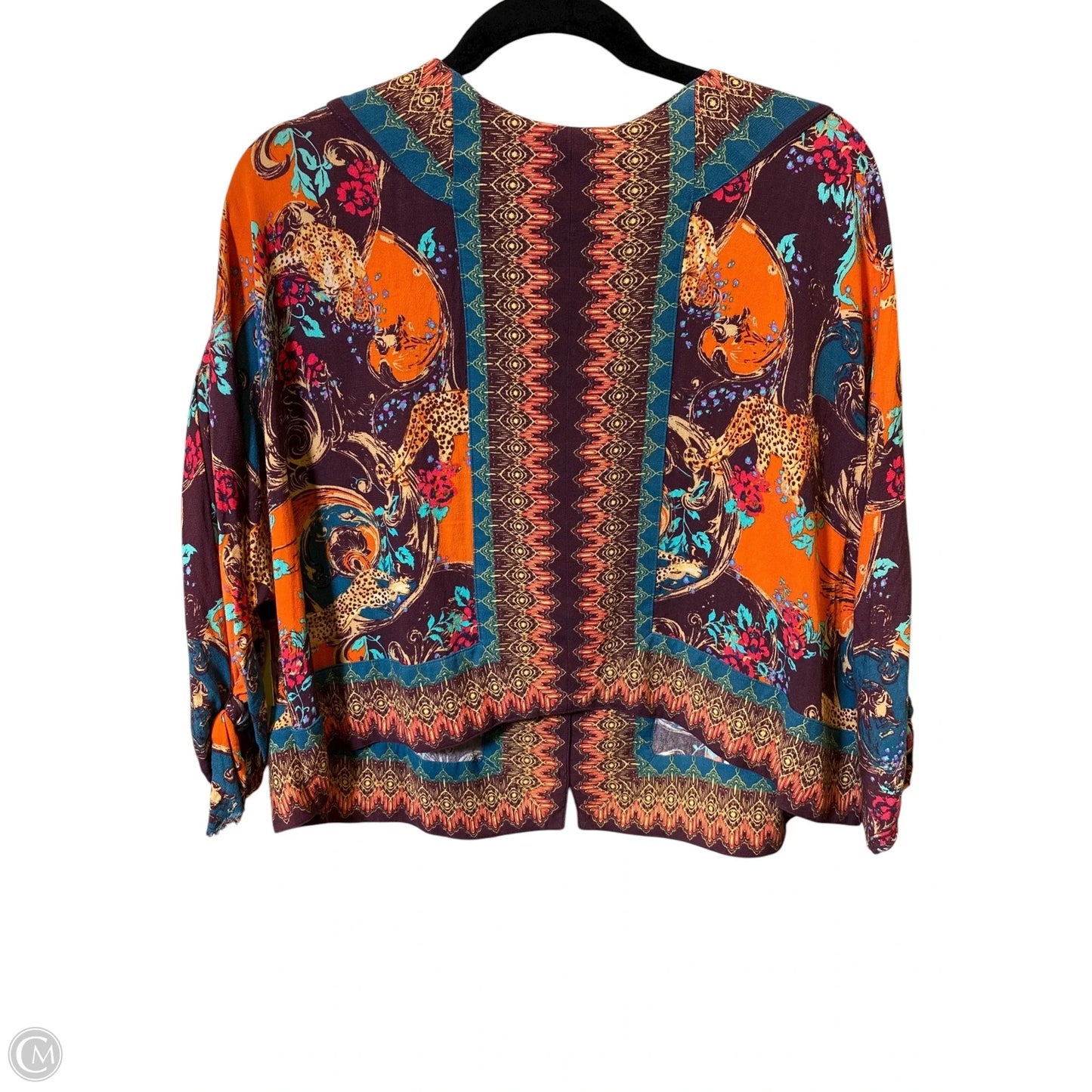 Blouse Long Sleeve By Free People In Multi-colored, Size: S