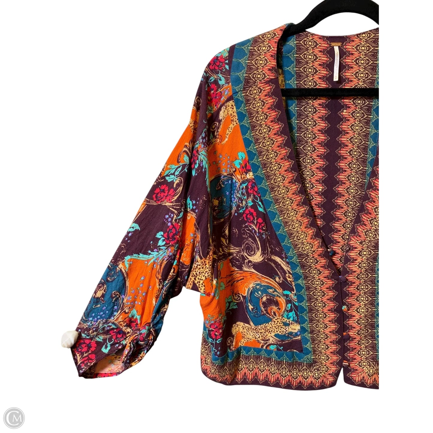Blouse Long Sleeve By Free People In Multi-colored, Size: S