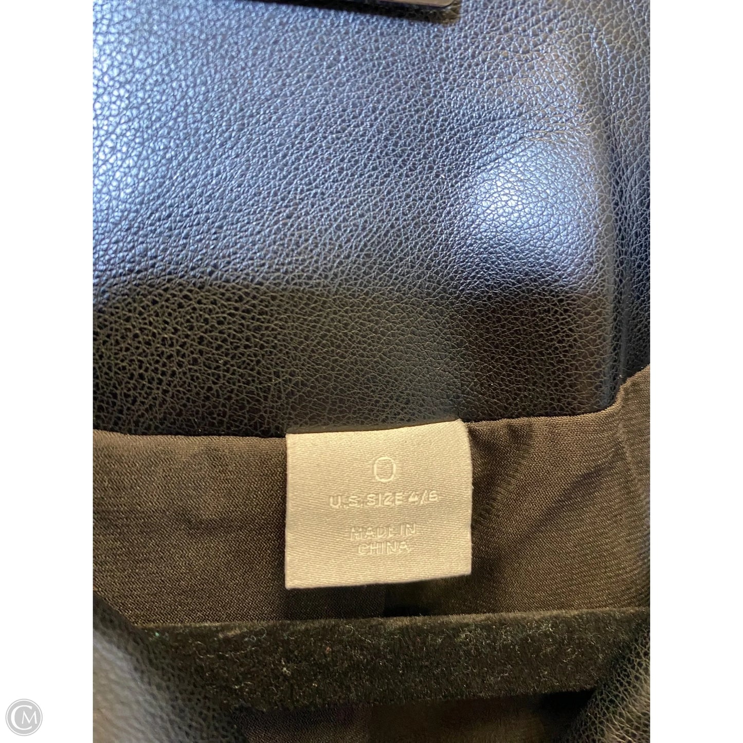 Jacket Leather By Chicos In Black, Size: S
