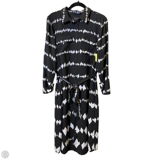 Dress Casual Maxi By Investments In Black & White, Size: L