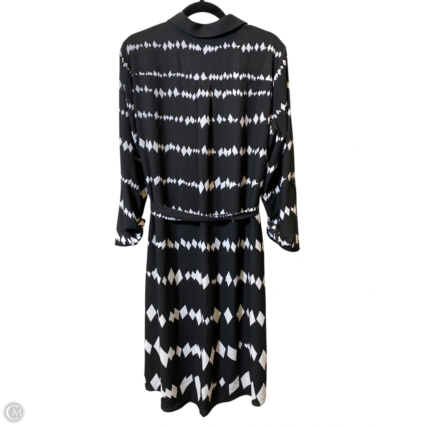 Dress Casual Maxi By Investments In Black & White, Size: L
