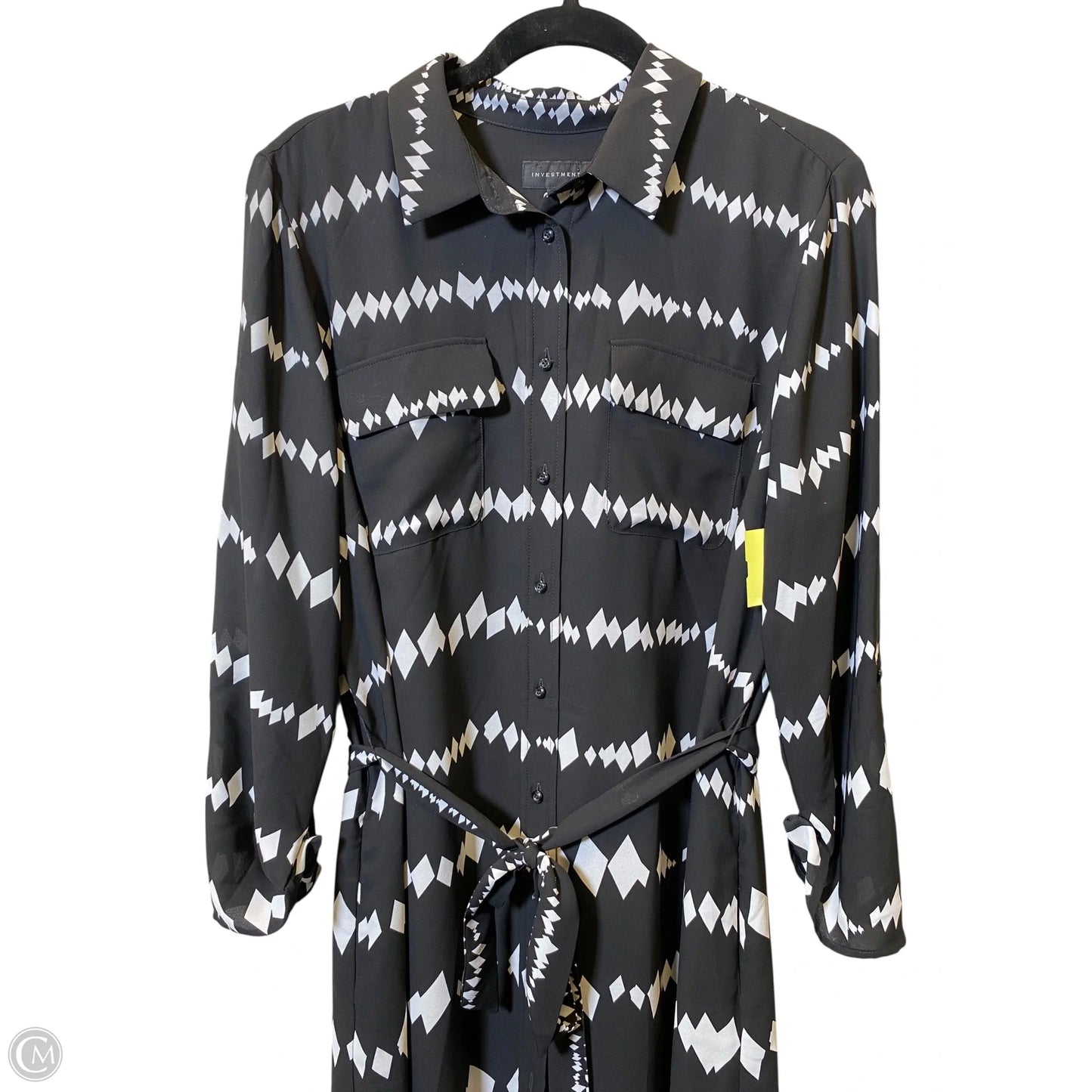 Dress Casual Maxi By Investments In Black & White, Size: L