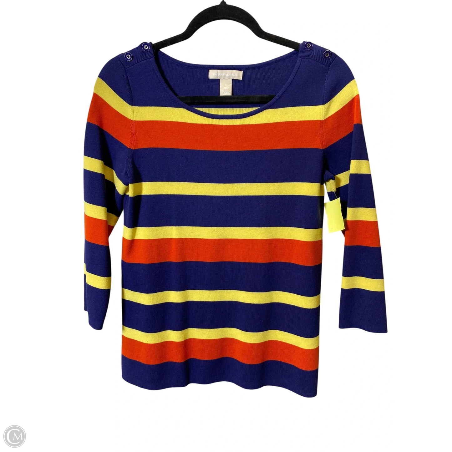 Top 3/4 Sleeve By Banana Republic In Multi-colored, Size: S