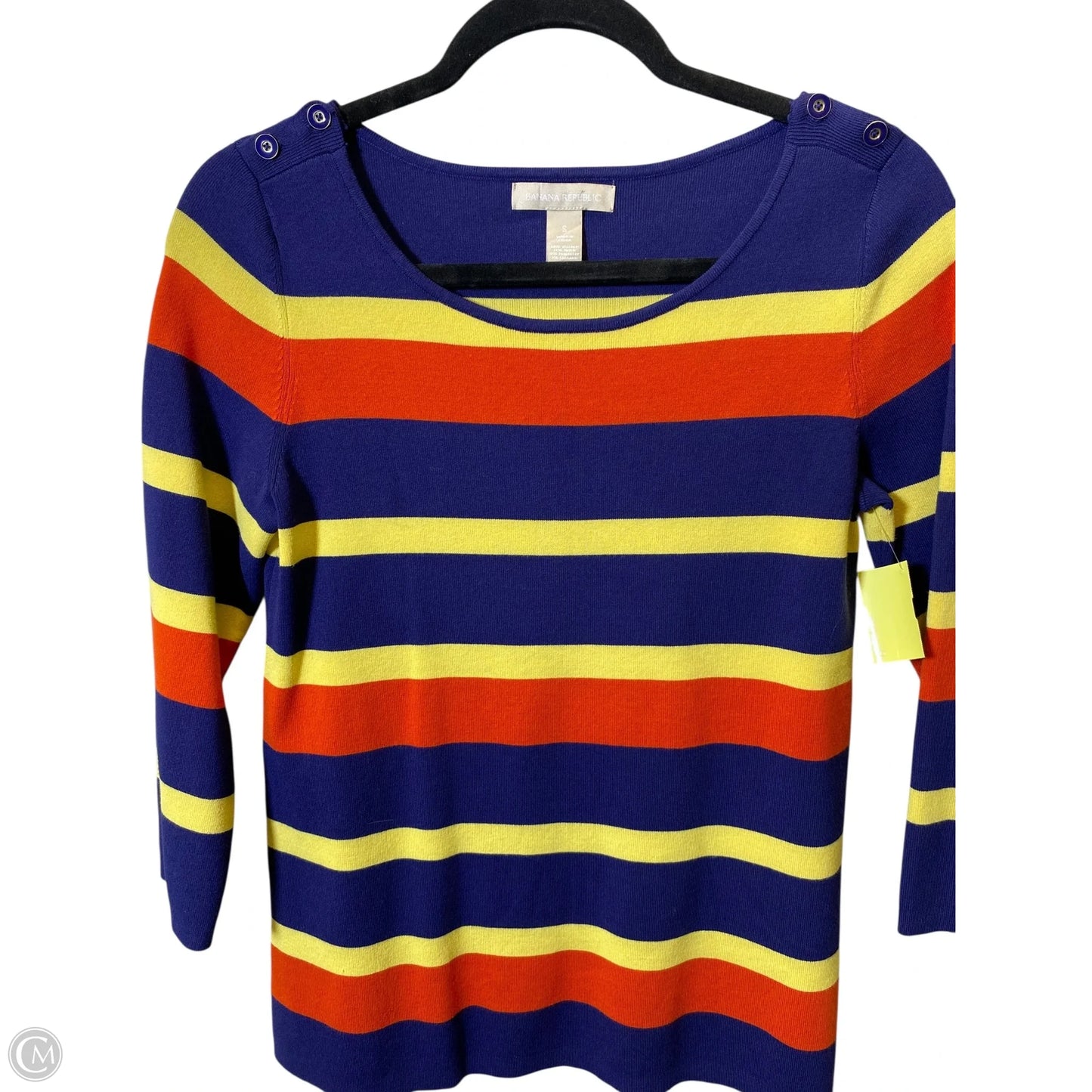 Top 3/4 Sleeve By Banana Republic In Multi-colored, Size: S